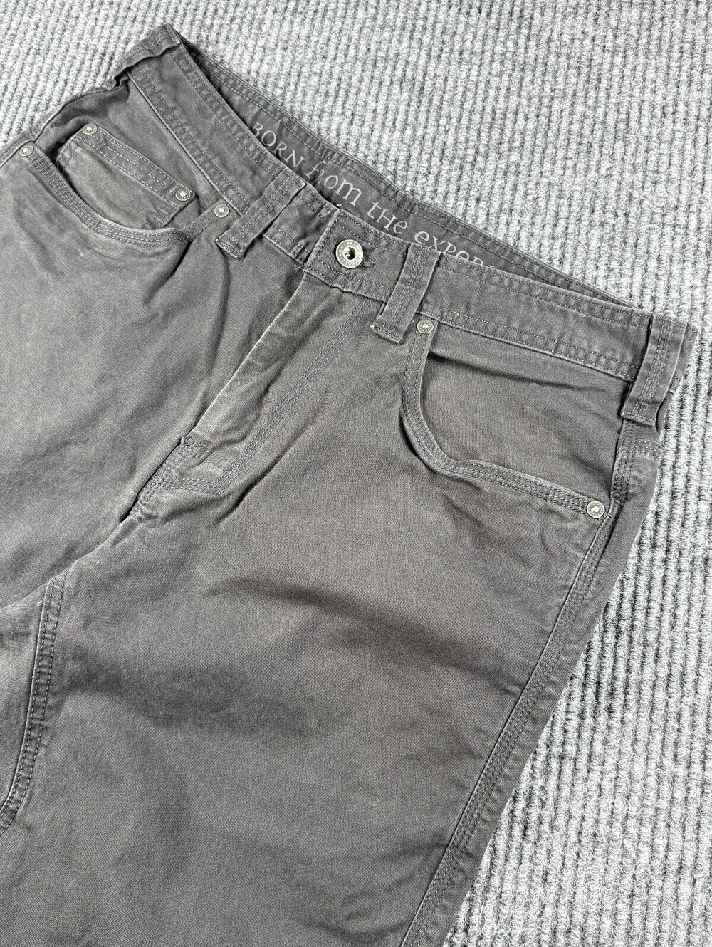prAna Breathe Pants Mens 32x30 5 Pocket Black Rugged Canvas Stretch RN124977